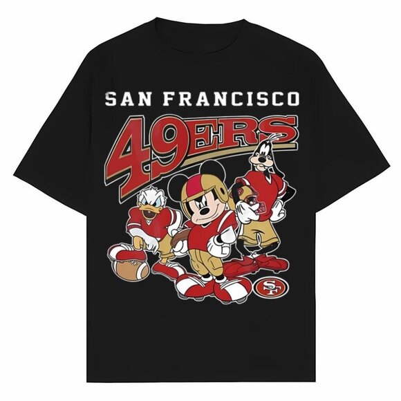 Olin D Tops - Mickey Mouse Friends San Francisco 49ers Football Graphic T-Shirt NFL Fan Gift